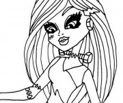 Coloriage et dessins gratuit Monster High Frankie Stein magique à imprimer