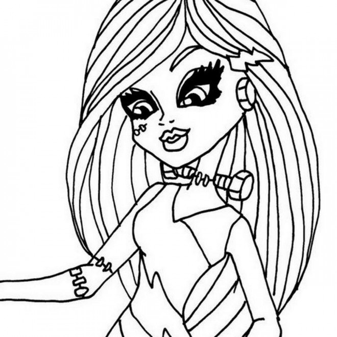 Coloriage Monster High Frankie Stein magique dessin  