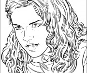 Coloriage et dessins gratuit Portrait Actrice Harry Potter à imprimer