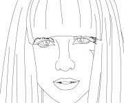 Coloriage Portrait C&eacute;l&eacute;brit&eacute; en couleur