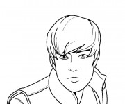 Coloriage Portrait d'un acteur c&eacute;l&egrave;bre