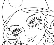 Coloriage Portrait d'une belle  fille