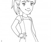 Coloriage Portrait D'une Fille mignonne