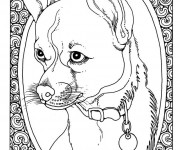 Coloriage Portrait de Chien