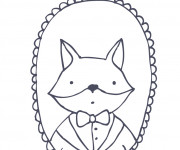 Coloriage Portrait de Monsieur Renard