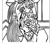 Coloriage Portrait de Picasso