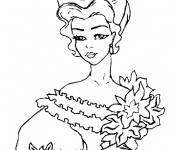 Coloriage Portrait de Princesse maternelle