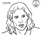 Coloriage Portrait Edinson Cavani