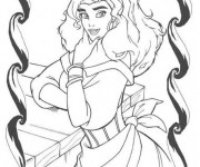 Coloriage Portrait Esmeralda