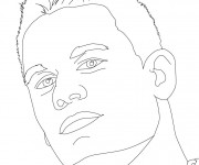 Coloriage Portrait john Cena