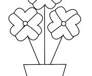 Coloriage Colorie Pot de fleurs