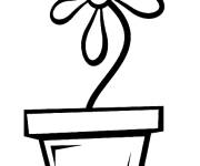Coloriage et dessins gratuit Emoji de pot de fleur à imprimer