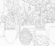 Coloriage L'entrep&ocirc;t de pots