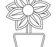 Coloriage Mod&egrave;le de Pot de fleur