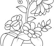 Coloriage Page de pot de fleurs