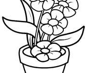 Coloriage Pot de fleur magique