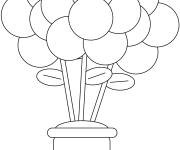 Coloriage et dessins gratuit Pot de fleurs en forme g&eacute;om&eacute;trique à imprimer