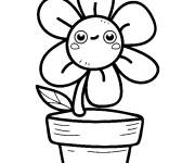Coloriage Pot de fleurs hilarantes