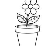 Coloriage Pot de fleurs ps