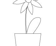 Coloriage et dessins gratuit Pot de fleurs stylis&eacute; à imprimer
