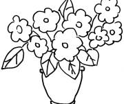 Coloriage Pot de Violettes