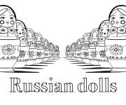Coloriage Collection de poupées Matryoshka de la Russie