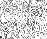 Coloriage Matriochkas magique anti-stress