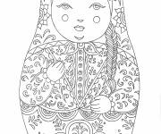 Coloriage Poupée gigogne Matriochka