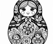 Coloriage Poup&eacute;e Matrioshka dessin &agrave; t&eacute;l&eacute;charger