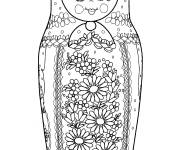 Coloriage Poup&eacute;e Russe Matryoshka facile