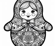 Coloriage Poup&eacute;e russe sp&eacute;ciale