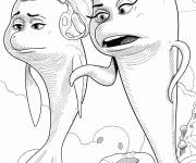Coloriage Dauphins mignons du film Pout-Pout Poisson