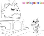 Coloriage Monsieur Poisson et Pip du film Poisson boudeur