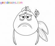 Coloriage Mr. Fish et son ami Pout-Pout le poisson