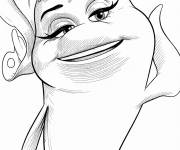 Coloriage Personnage rigolote du film poisson boudeur