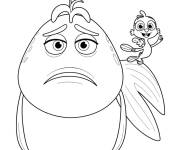 Coloriage et dessins gratuit Pip avec le triste Monsier Poisson à imprimer