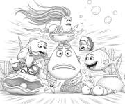 Coloriage Pip, Mr fish et leurs ami se pr&eacute;cipitent