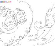 Coloriage Sc&egrave;ne du film Pout-Pout le poisson