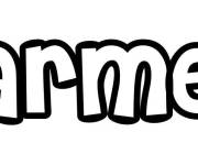 Coloriage Carmen pr&eacute;nom