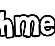 Coloriage Pr&eacute;nom Ahmed