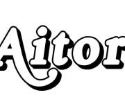 Coloriage Pr&eacute;nom Aitor