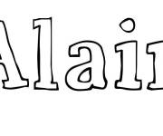 Coloriage Pr&eacute;nom Alain