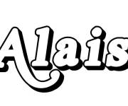 Coloriage Pr&eacute;nom Alais