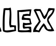 Coloriage Pr&eacute;nom Alexa