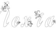Coloriage Pr&eacute;nom Alexiane