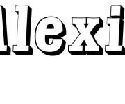 Coloriage Pr&eacute;nom Alexie