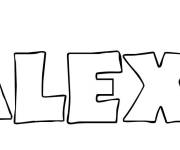 Coloriage Pr&eacute;nom Alexy
