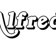 Coloriage Pr&eacute;nom Alfred