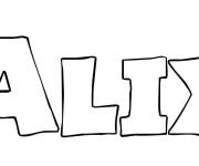 Coloriage Pr&eacute;nom Alix