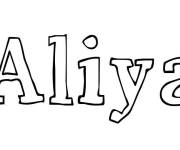 Coloriage Pr&eacute;nom Aliya